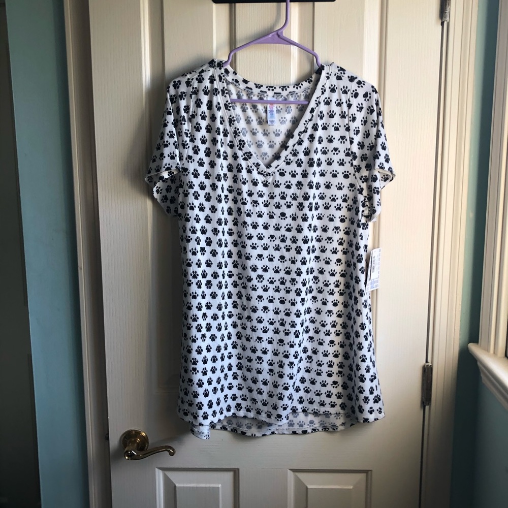 Lularoe paw print shirt